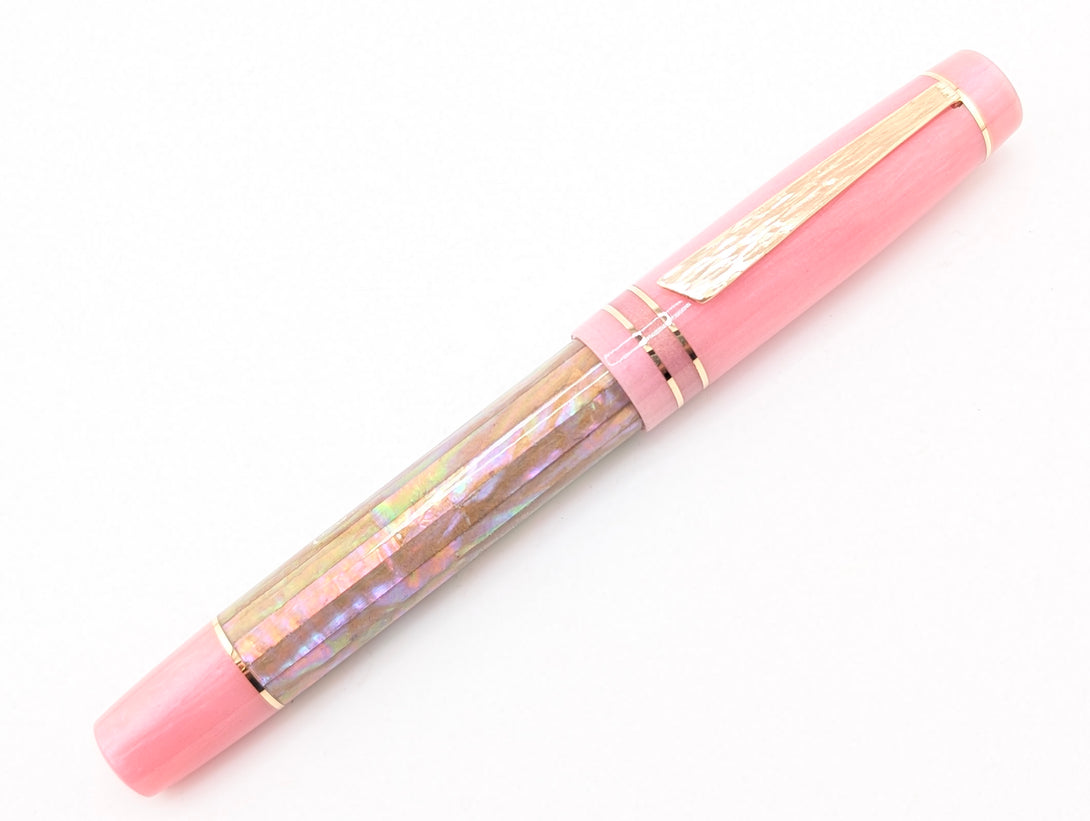 Hapalua 15 in White Gold Awabi w/ Ghost Pink Resin