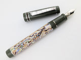 Draco in White Paua Abalone w/ Jungle Green Resin - Damascus Steel
