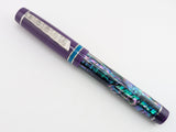 Draco in Dark Mexican Green Abalone w/ Grape Resin - Damascus Steel