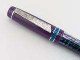 Draco in Dark Mexican Green Abalone w/ Grape Resin - Damascus Steel