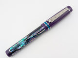 Draco in Dark Mexican Green Abalone w/ Grape Resin - Damascus Steel