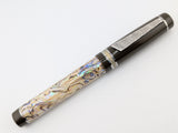Draco in White Paua Abalone w/ Coffee Resin - Damascus Steel