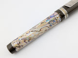 Draco in White Paua Abalone w/ Coffee Resin - Damascus Steel