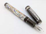 Draco in White Paua Abalone w/ Coffee Resin - Damascus Steel