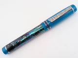 Draco in Dark Mexican Green Abalone w/ Teal Resin - Damascus Steel