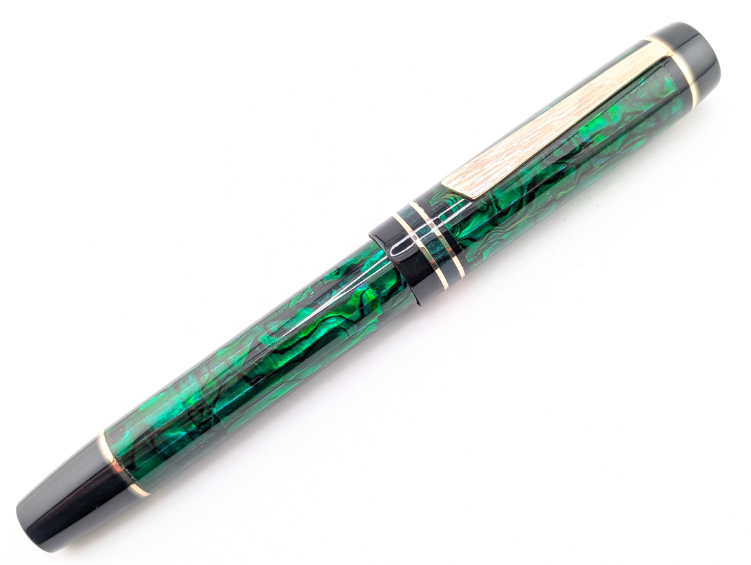 Ragazzone in Deep Green Abalone w/ Solid Black Resin
