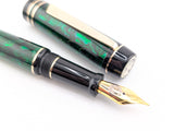 Ragazzone in Deep Green Abalone w/ Solid Black Resin