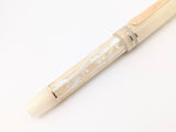 Hapalua 13 in White Awabi Shell w/ Flax Pearl Resin