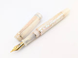 Hapalua 13 in White Awabi Shell w/ Flax Pearl Resin
