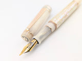 Hapalua 13 in White Awabi Shell w/ Flax Pearl Resin