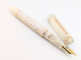 Hapalua 13 in White Awabi Shell w/ Flax Pearl Resin