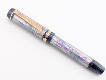 Ragazzone il Re in Purple Rain Awabi Shell w/ Nobility Resin - Mokume Gane