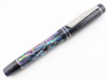 Hapalua 15 in Dark Mexican Green Abalone w/ Lusso Cosmos Resin Damascus Steel