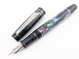 Hapalua 15 in Dark Mexican Green Abalone w/ Lusso Cosmos Resin Damascus Steel