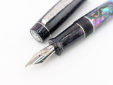 Hapalua 15 in Dark Mexican Green Abalone w/ Lusso Cosmos Resin Damascus Steel