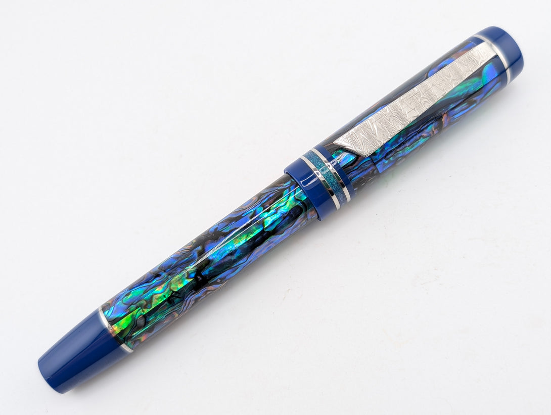 Ragazzone in Natural Blue Paua Abalone w/ Royal Blue Resin