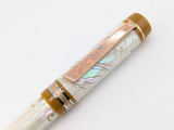 Ragazzone il Re in Light Mexican Green Abalone w/ Caramel Pecan Resin - Mokume Gane