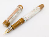 Ragazzone il Re in Light Mexican Green Abalone w/ Caramel Pecan Resin - Mokume Gane