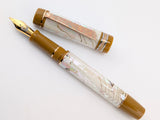 Ragazzone il Re in Light Mexican Green Abalone w/ Caramel Pecan Resin - Mokume Gane