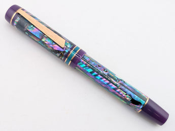 Ragazzone in Dark Mexican Green Abalone w/ Plum Resin