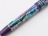 Ragazzone in Dark Mexican Green Abalone w/ Plum Resin