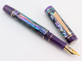Ragazzone in Dark Mexican Green Abalone w/ Plum Resin