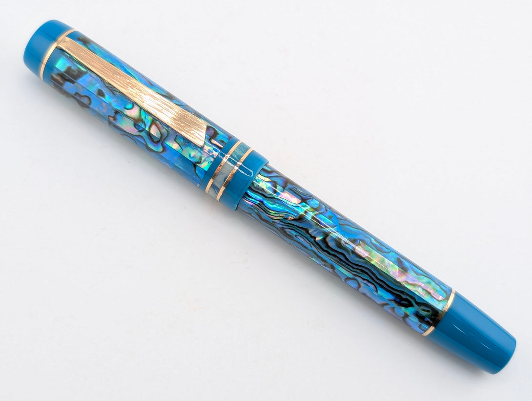 Ragazzone in Ice Blue Abalone w/ Teal Resin